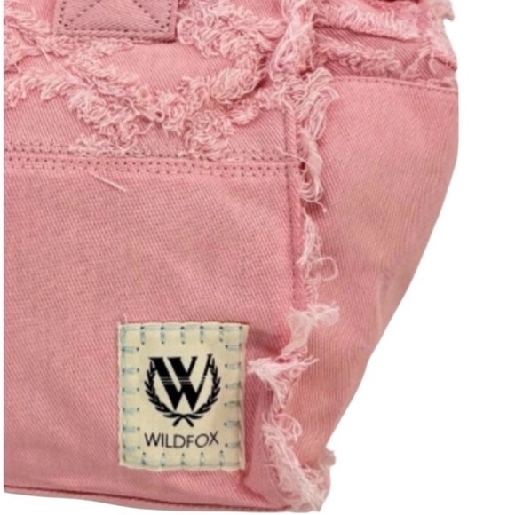 Wildfox Patchwork Denim Tote in Rose Clair nwt - Picture 4 of 5